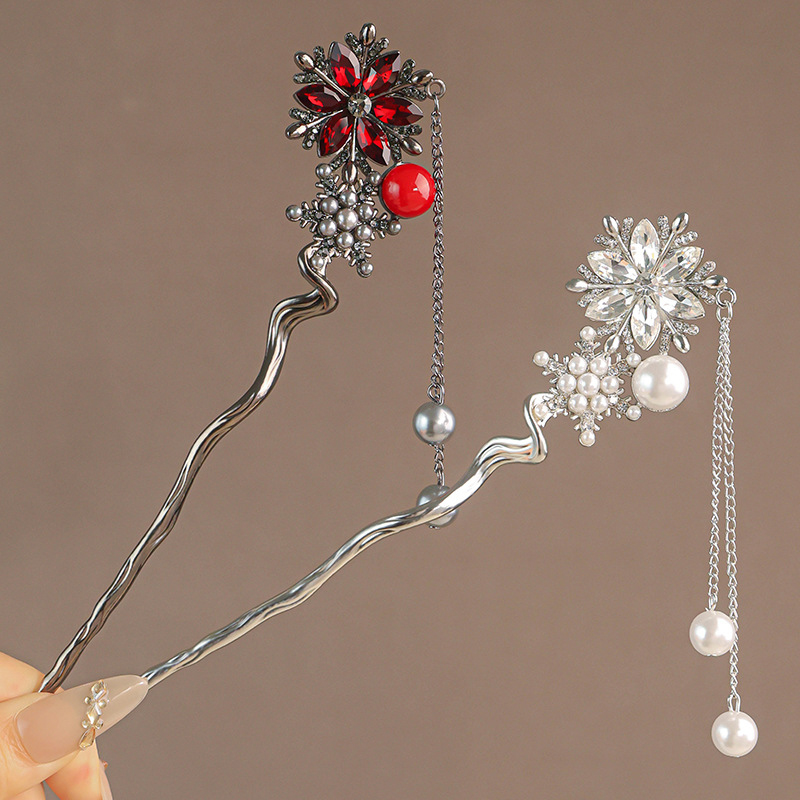 Elegant Fringed Snowflake Hair - Hanbok Hair Pin recension och pris