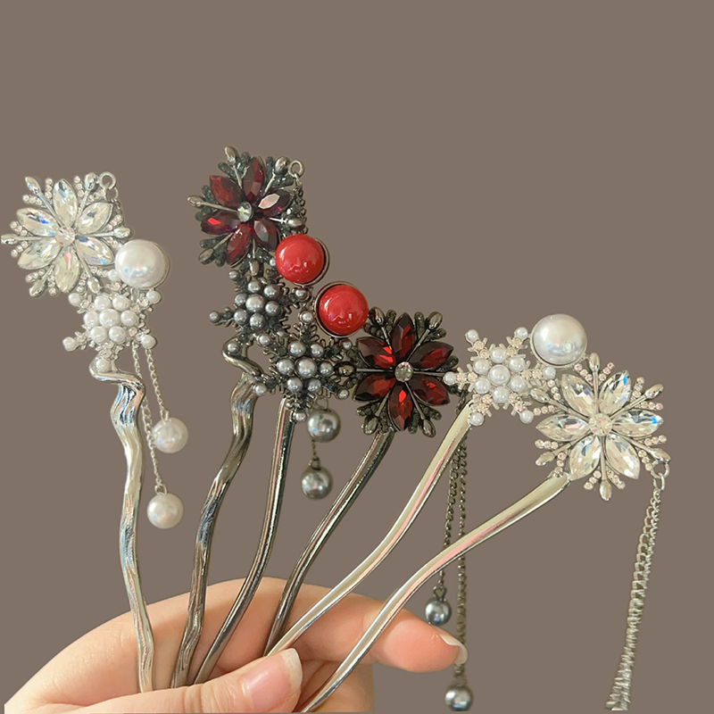 Elegant Fringed Snowflake Hair - Hanbok Hair Pin recension och pris