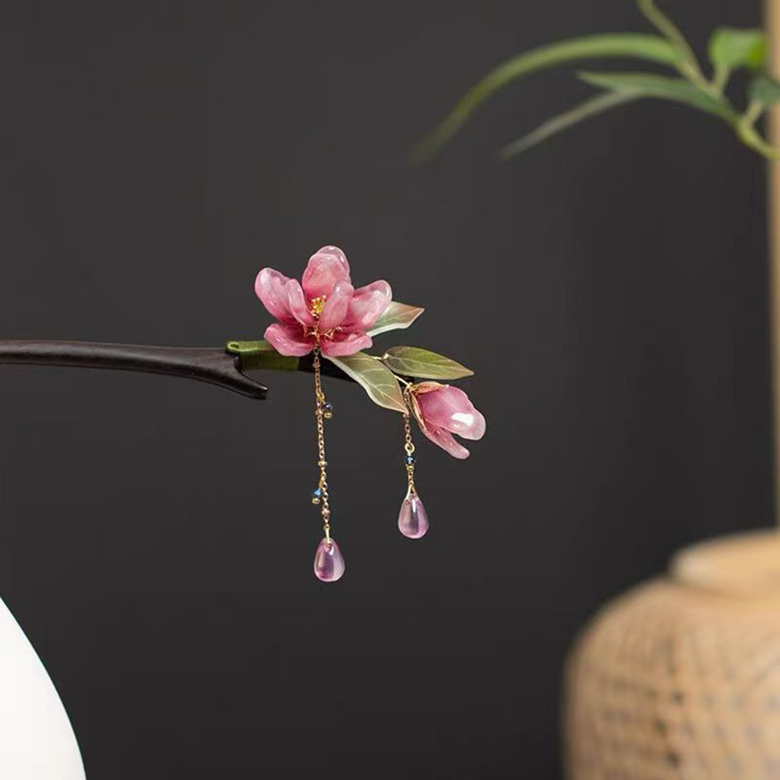 Floral Hair Stick Chinese Styl - Hanbok Hair Pin recension och pris
